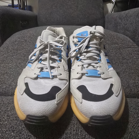 Adidas Gray and Blue Sneakers main image 5